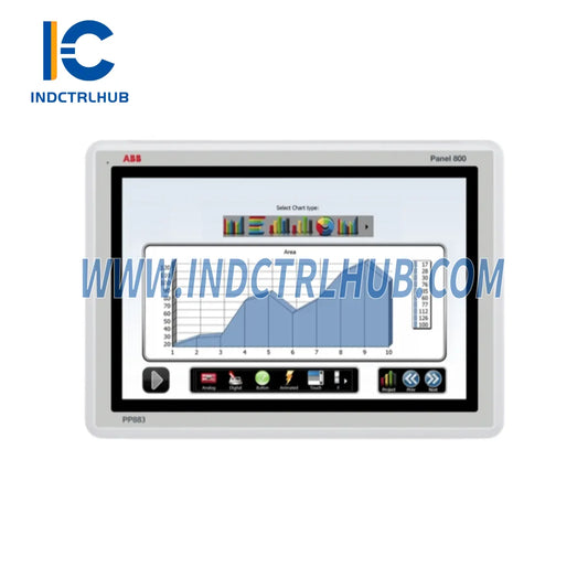 לוח מגע תעשייתי ABB PP883 | ממשק מפעיל HMI