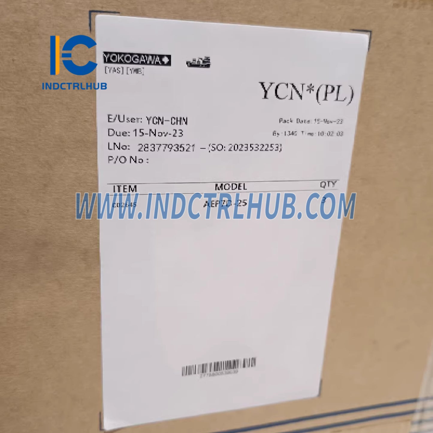 Yokogawa AEP7D-25 Primary Power Supply Bus Unit