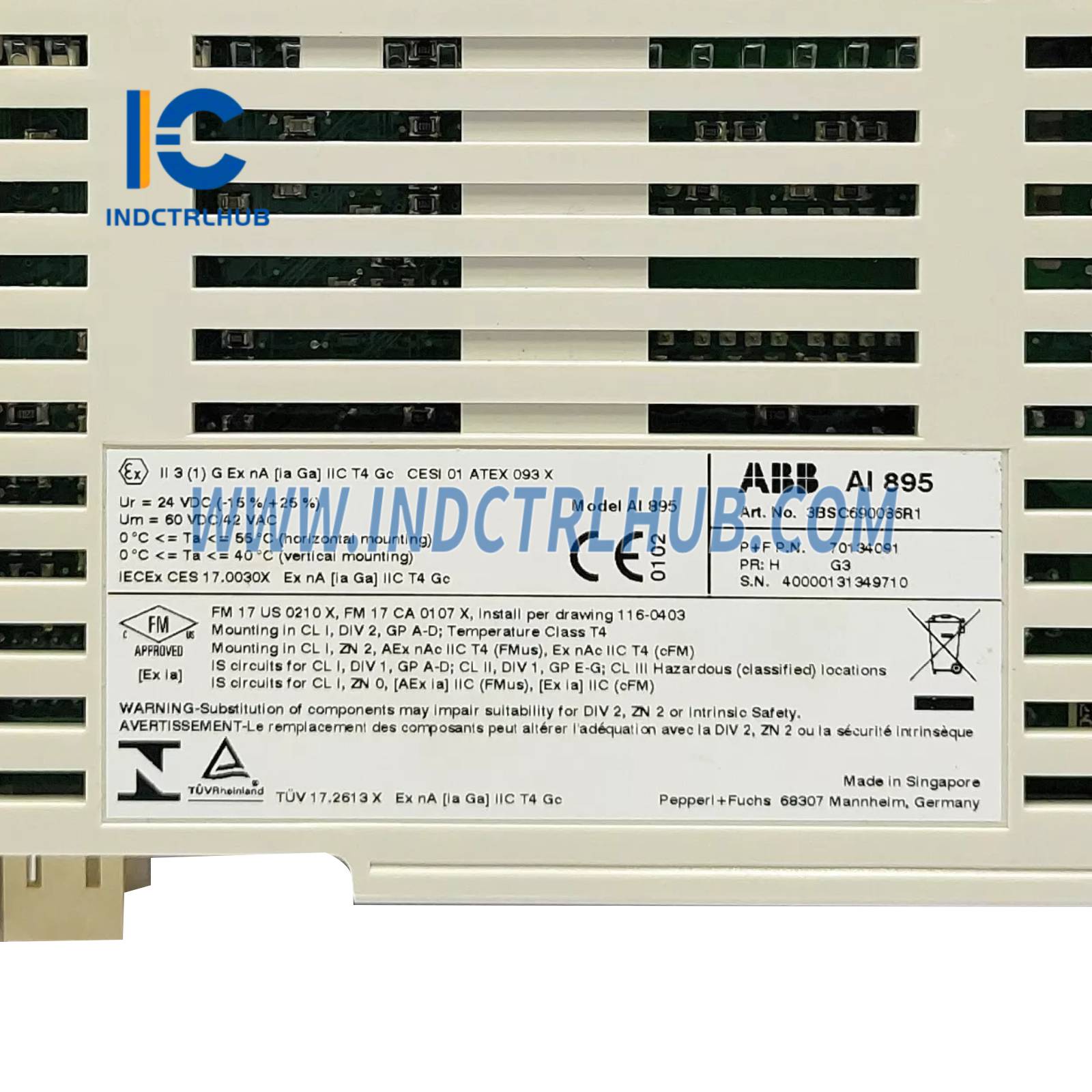 3BSC690086R1 | ABB AI895 Entrada Analógica IS HART 8 canales