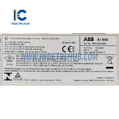 3BSC690086R1 | ABB AI895 Analog Input IS HART 8 ch