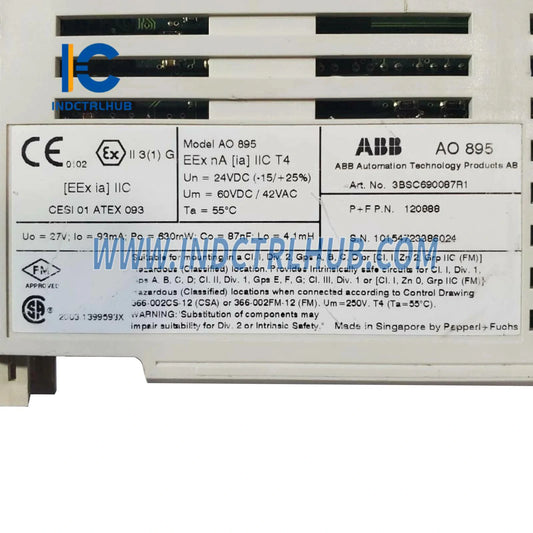 3BSC690087R1 | ABB AO895 Аналоговый выход IS HART 8 каналов