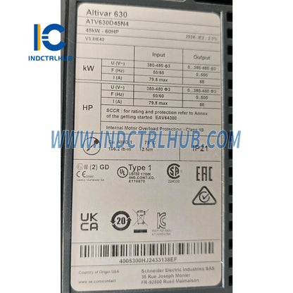 Schneider ATV630D45N4 meniteľný rýchlostný pohon