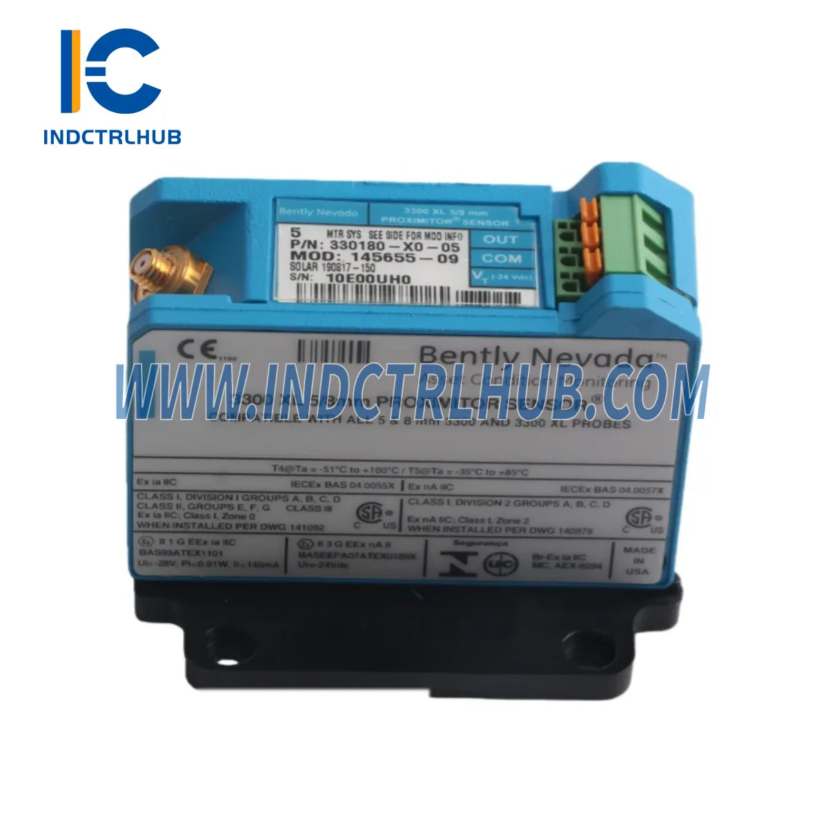 Модул за сензор Bently Nevada 330180-X0-CN Ruggedized Proximitor за тежки условия