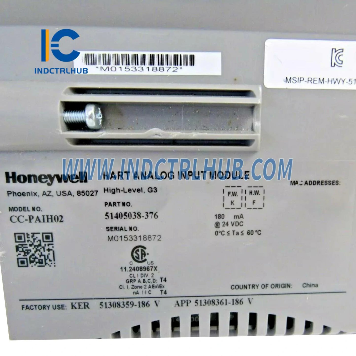 Honeywell CC-PAIH02 51405038-376 Module d'entrée analogique de haut niveau
