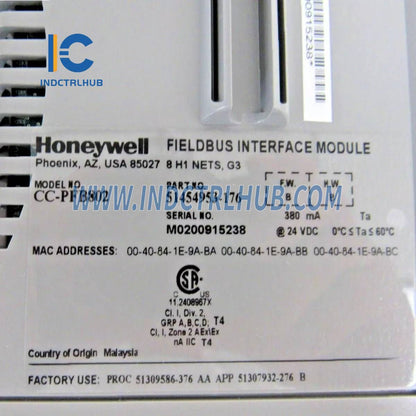 Honeywell CC-PFB802 Fieldbus Interface Modules