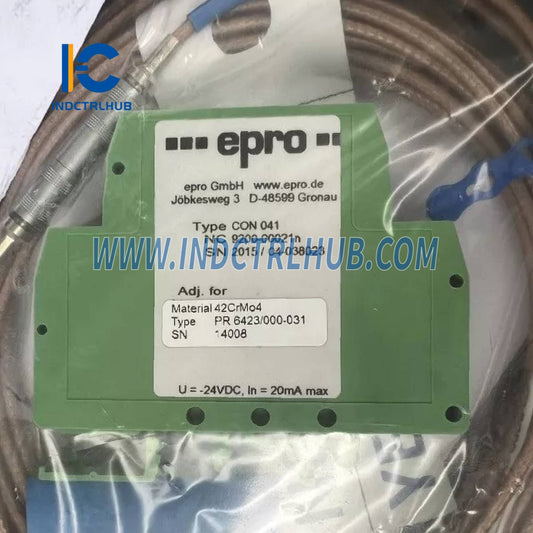 Emerson EPRO CON041+PR6423/000-031 Eddy Current Signal Converter with Sensor