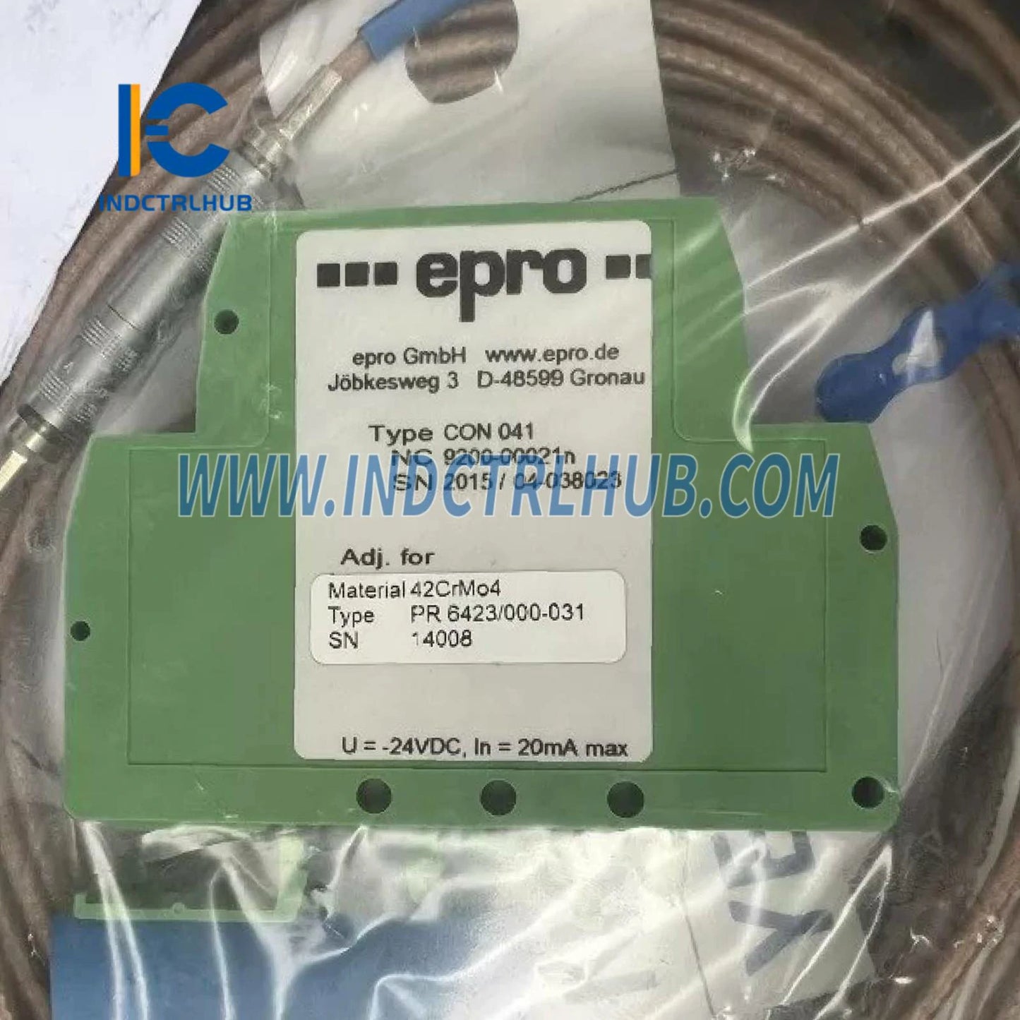 Emerson EPRO CON041+PR6423/000-031 Eddy Current Converter System