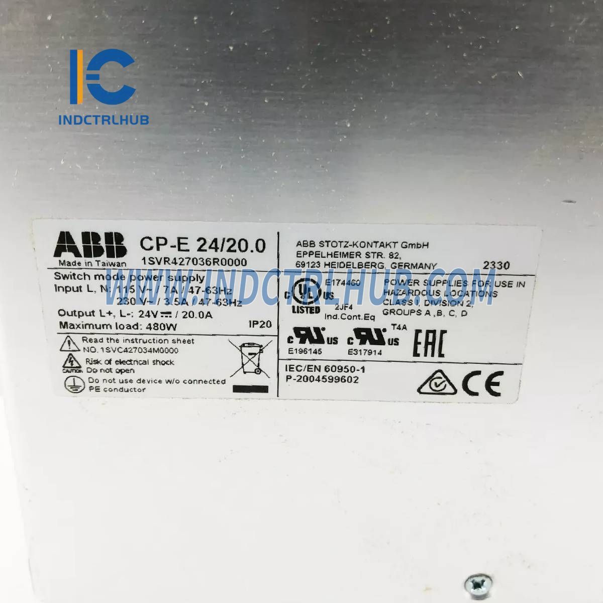 1SVR427036R0000 | Módulo de Fonte de Alimentação ABB CP-E 24/20.0