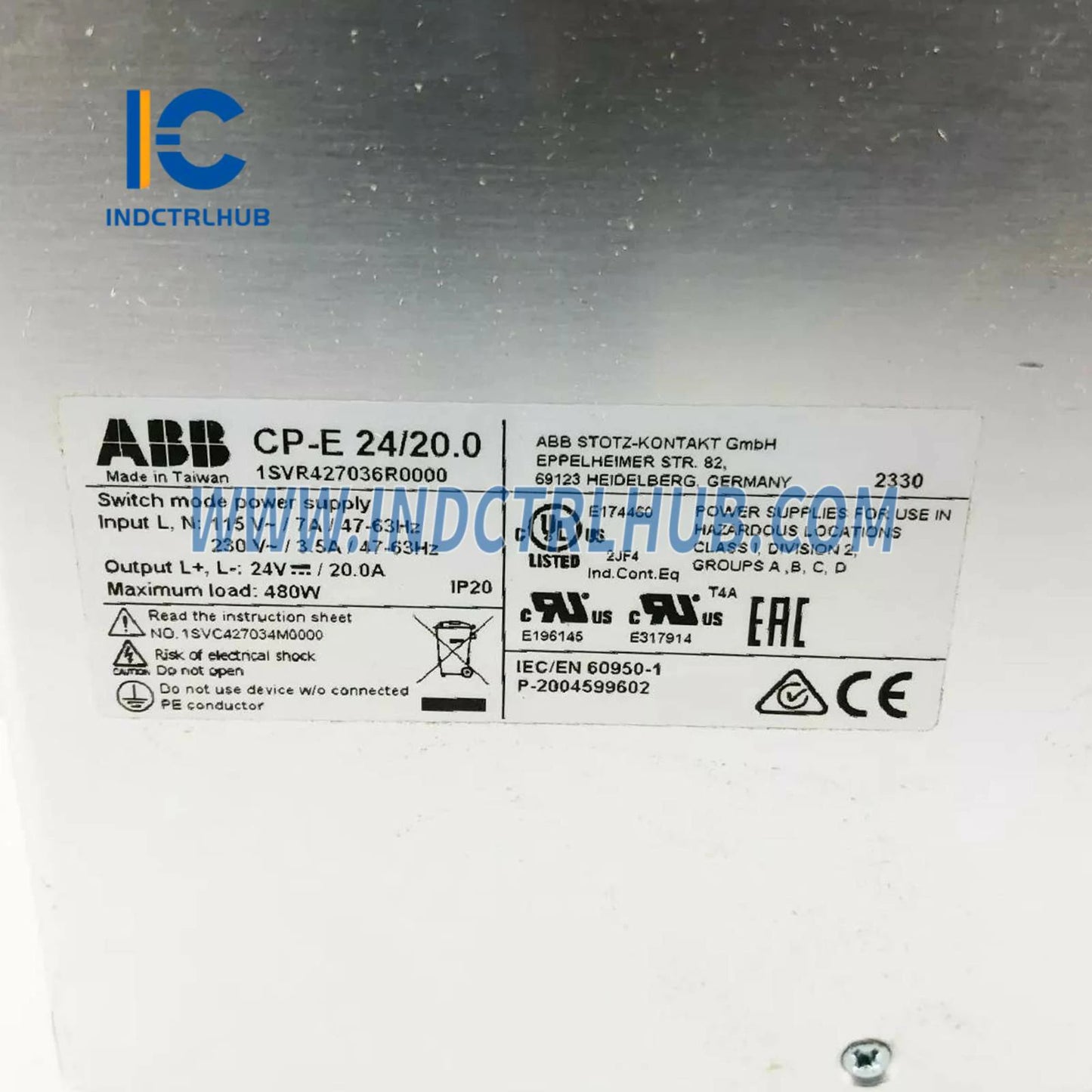 1SVR427036R0000 | ABB CP-E 24/20.0 Power Supply Module
