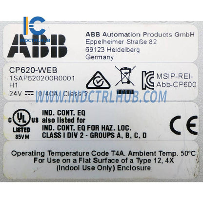 1SAP520200R0001 | Painel de Controle ABB CP620 4.3" microbr.f. V2.3 webserver
