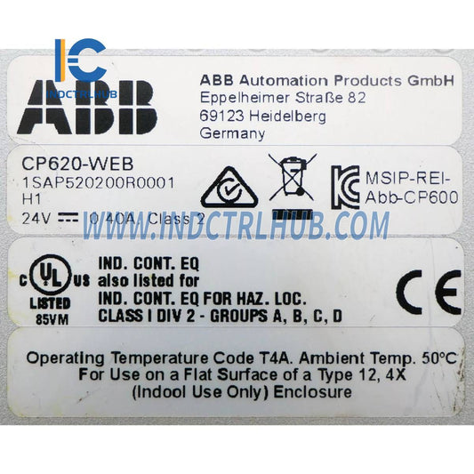 1SAP520200R0001 | Painel de Controle ABB CP620 4.3" microbr.f. V2.3 webserver