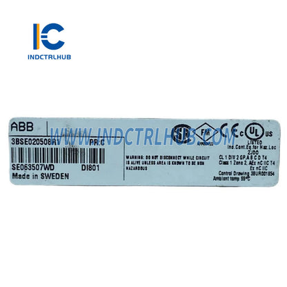 3BSE020508R1 | ABB DI801 Input Digital 24V 16 ch