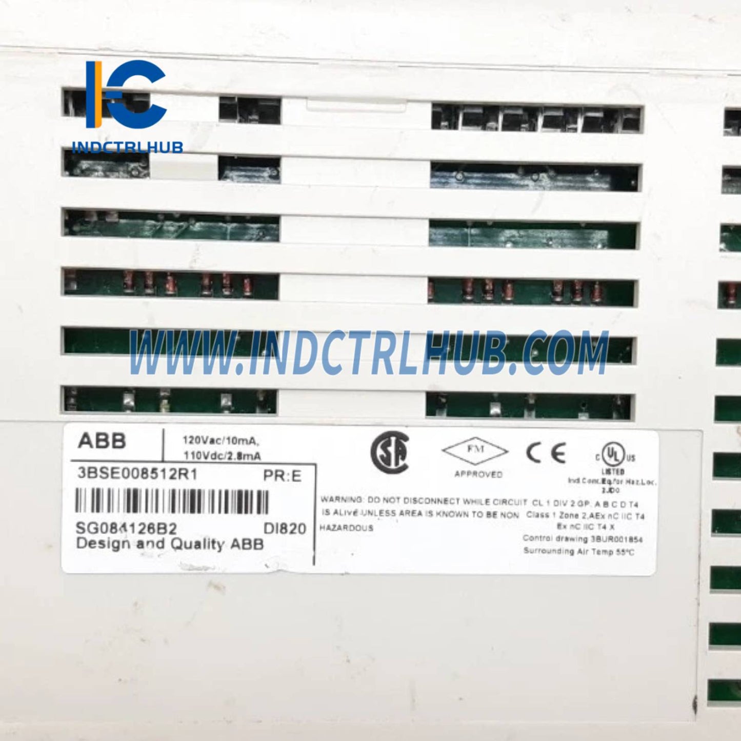 3BSE008512R1 | ABB DI820 Digital Input 120V a.c. 8 ch