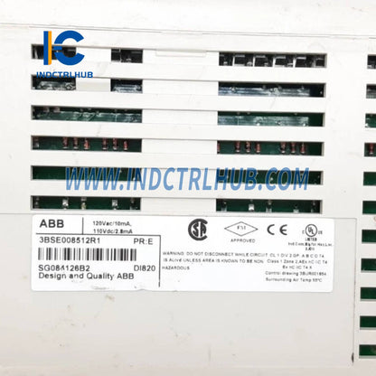 3BSE008512R1 | ABB DI820 Digital Input 120V a.c. 8 ch