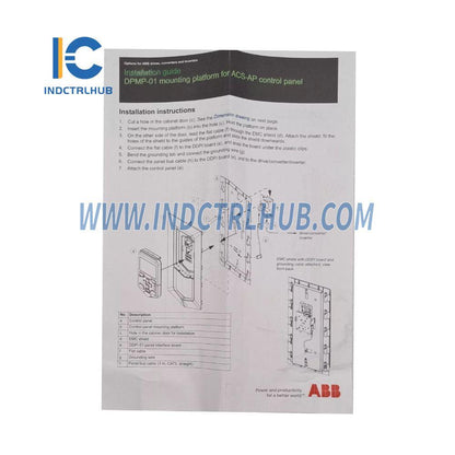 3AUA0000108878 | Plataforma de montagem para painel de controle ABB (embutida) DPMP-01