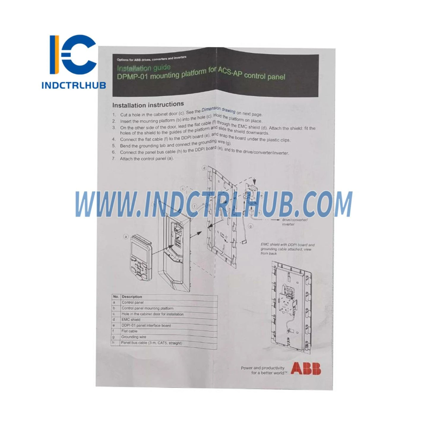 3AUA0000108878 | ABB Schalttafel-Montageplattform (flach) DPMP-01