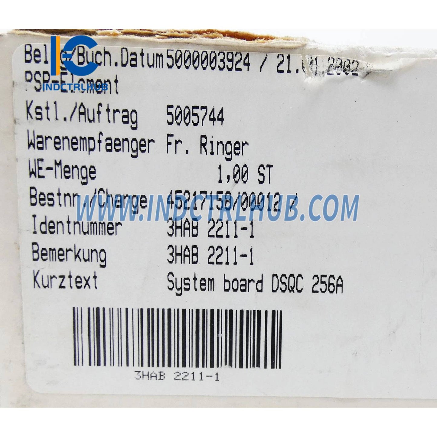 DSQC256A | ABB Sensor Interface Board