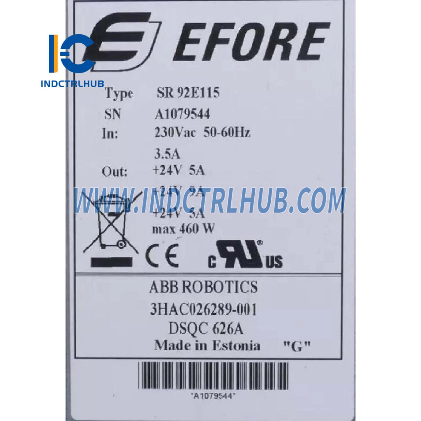 3HAC026289-001 | ABB DSQC626A Захранване
