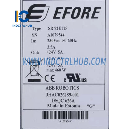 3HAC026289-001 | ABB DSQC626A Захранване