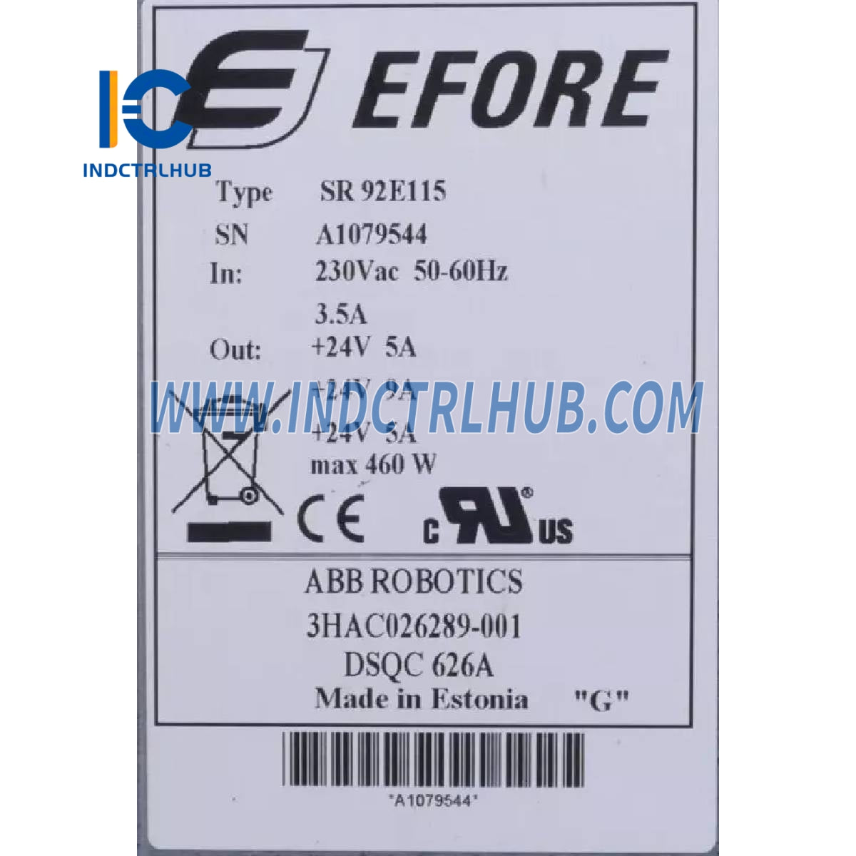 3HAC026289-001 | Alimentation ABB DSQC626A