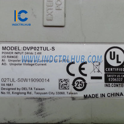 Emerson DVP02TUL-S Módulo de Saída Analógica