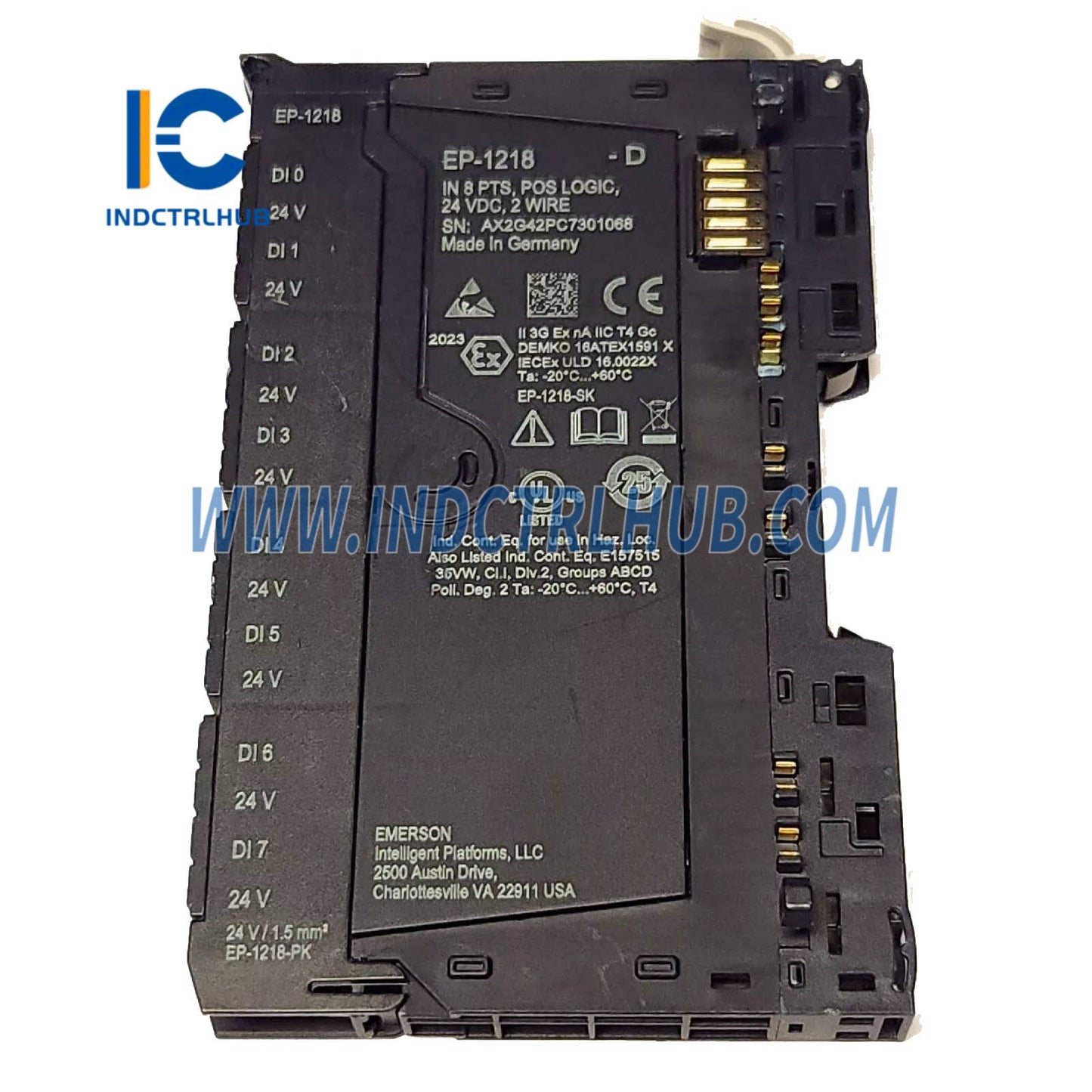Emerson EP-1218 Digital Input, 8 Points, Positive Logic