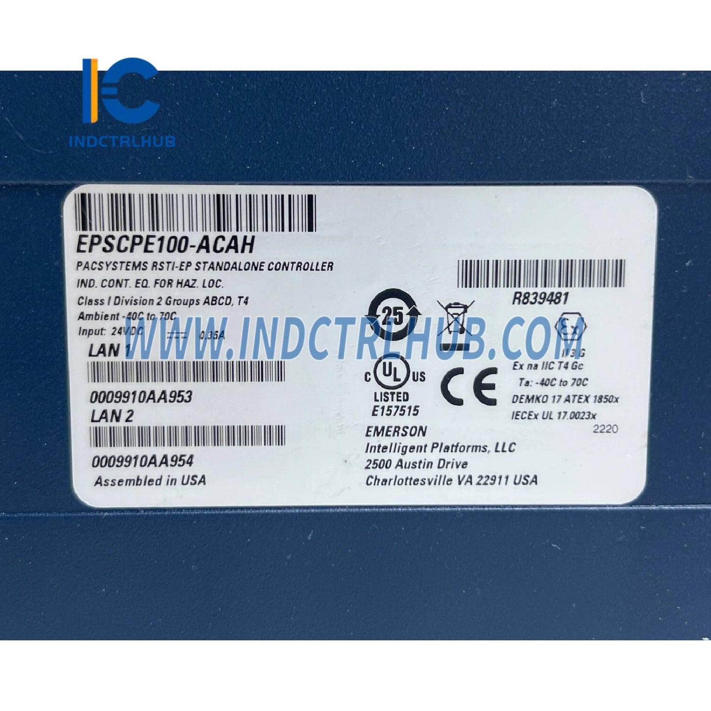 Emerson ‎‎EPSCPE100 Mustaqil Chekka Boshqaruvchisi