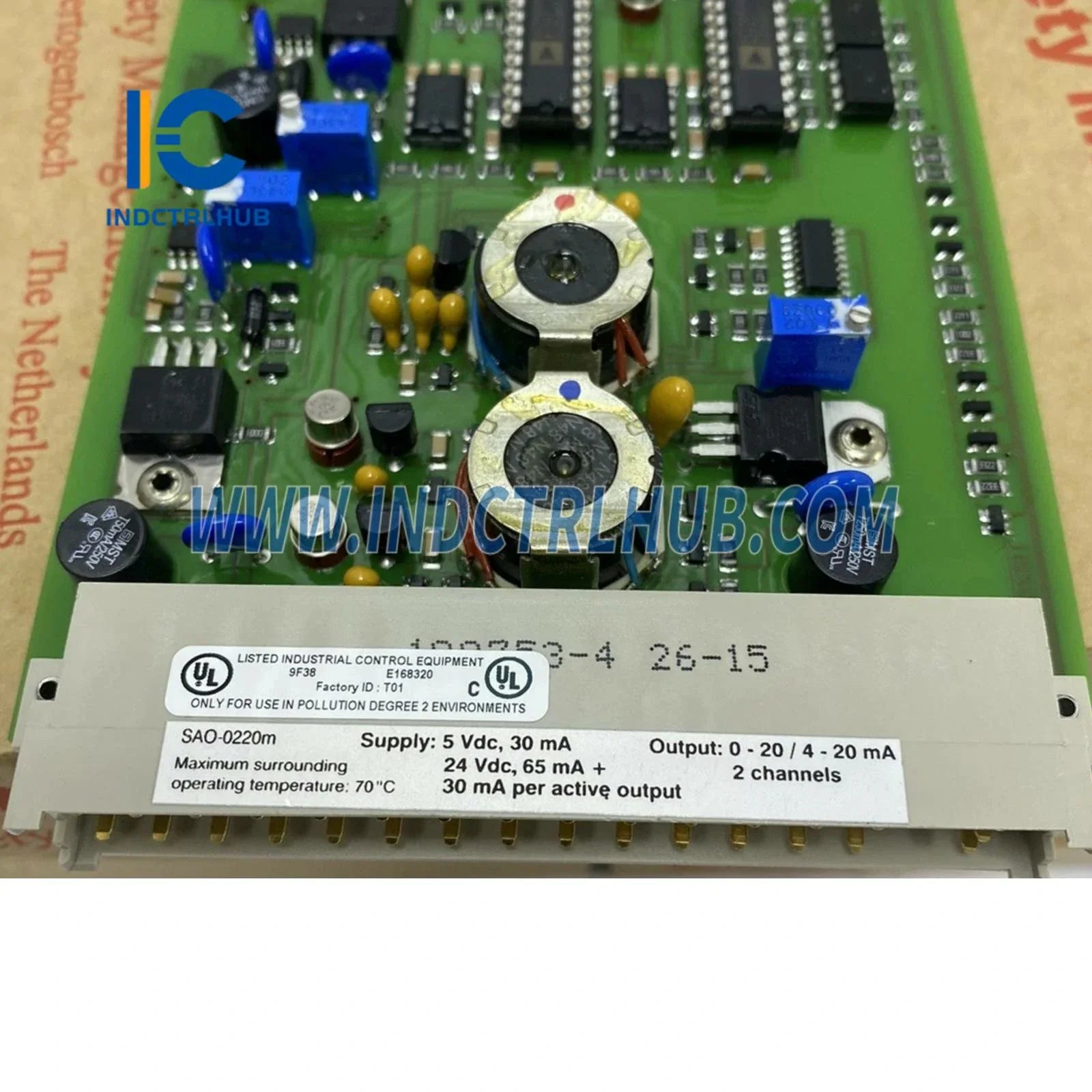 Technical View of 24VDC Connector and details for CC-TAIX11