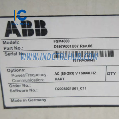 D697A001U07 | ABB FSM4000 Elektromanyetik Akışmetre