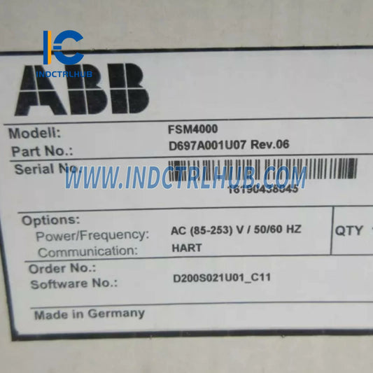 D697A001U07 | ABB FSM4000 Электромагниттік ағын өлшегіш