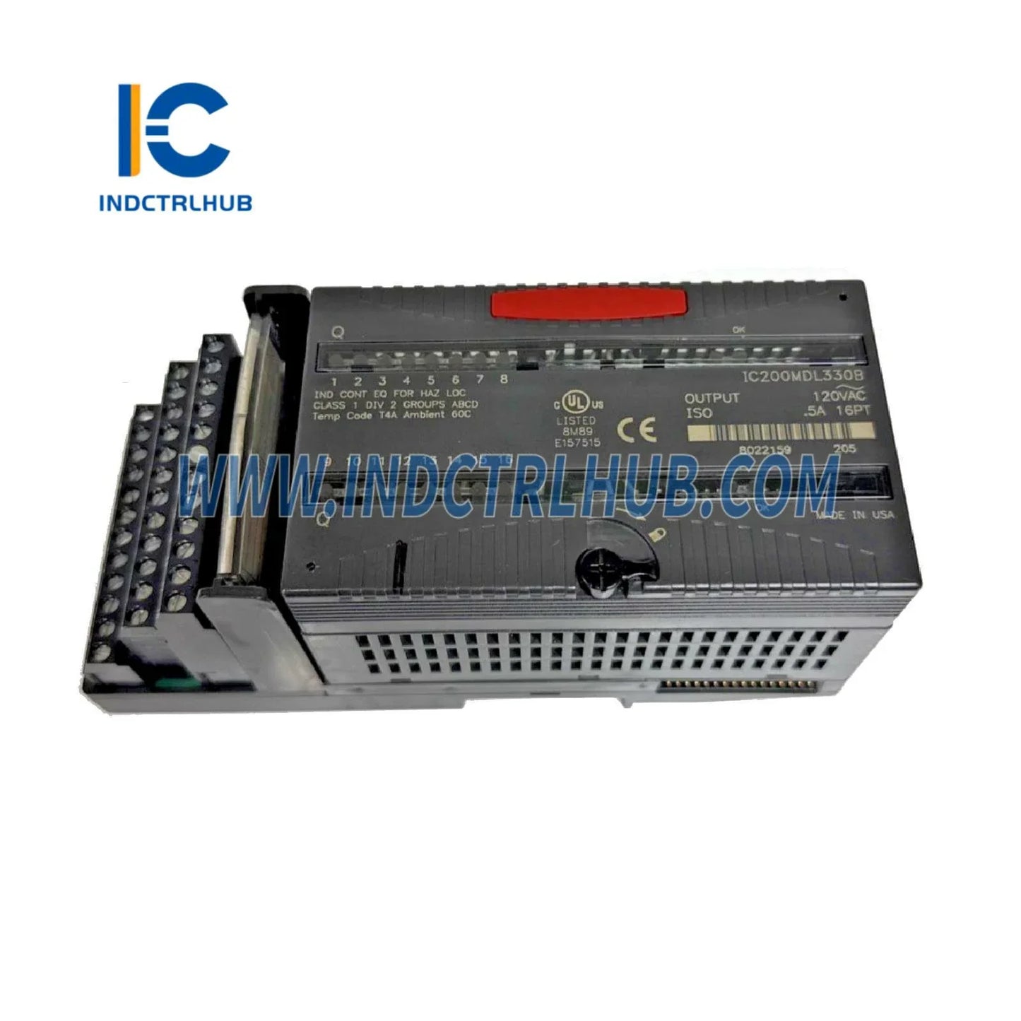 General Electric GE Fanuc IC200MDL330K VersaMax Discrete Output Module 120VAC 0.5A 8-Point New Original Ready to ship