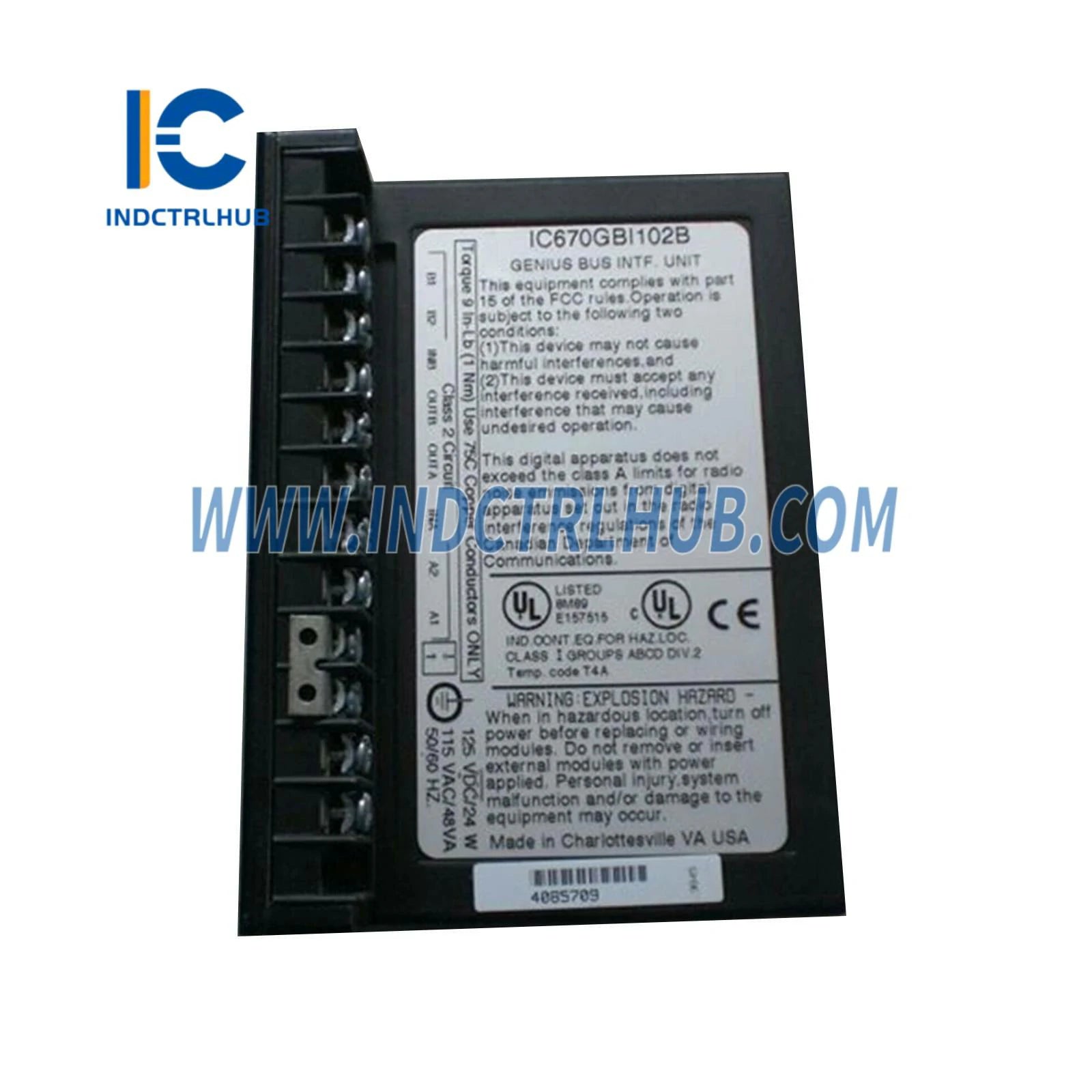 General Electric GE Fanuc IC670GBI102 Field Control Genius Bus Interface NIU Enhanced New Original Ready to ship