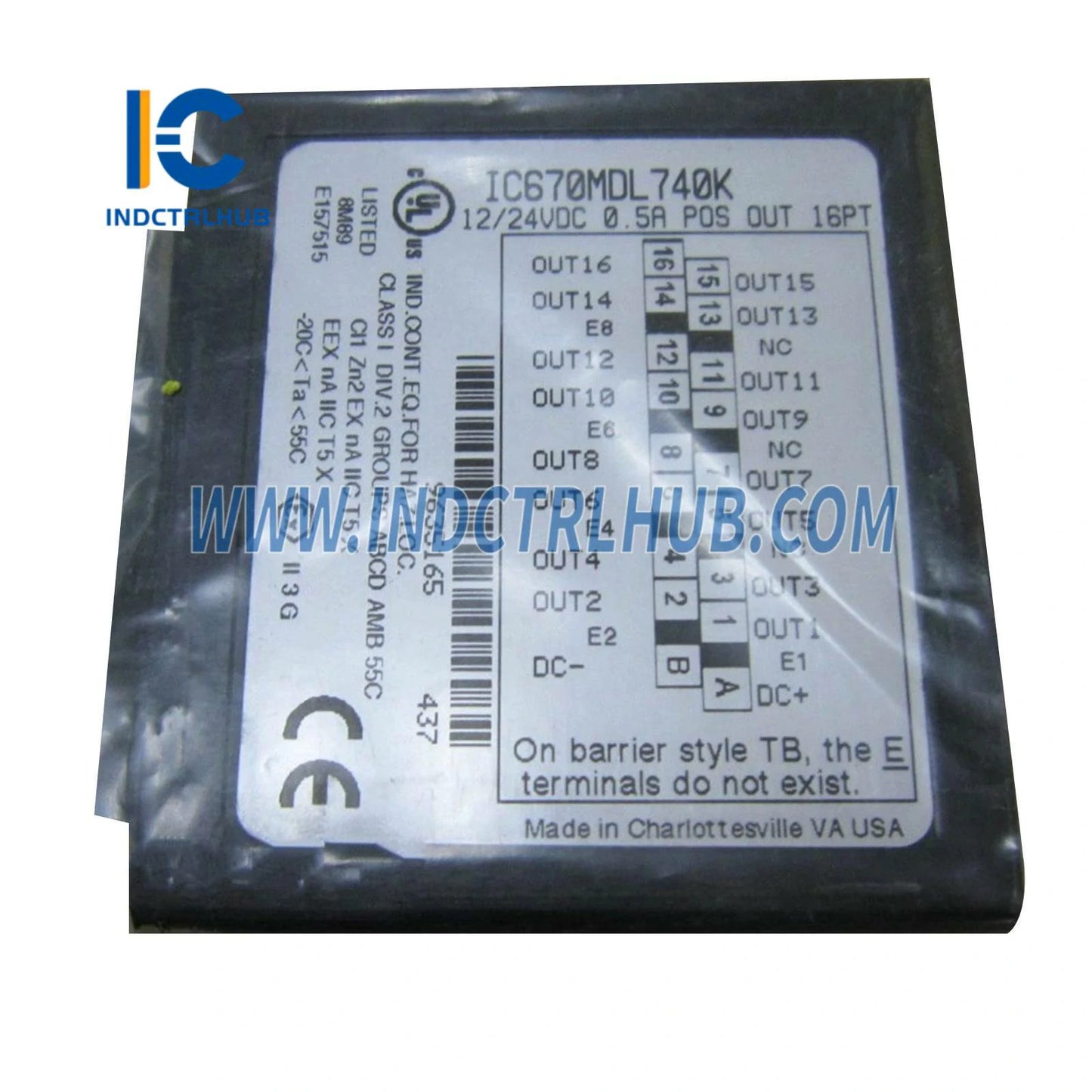 General Electric GE Fanuc IC670MDL740K 16-Point Discrete Output Module 24VDC 0.5A New Original Ready to ship