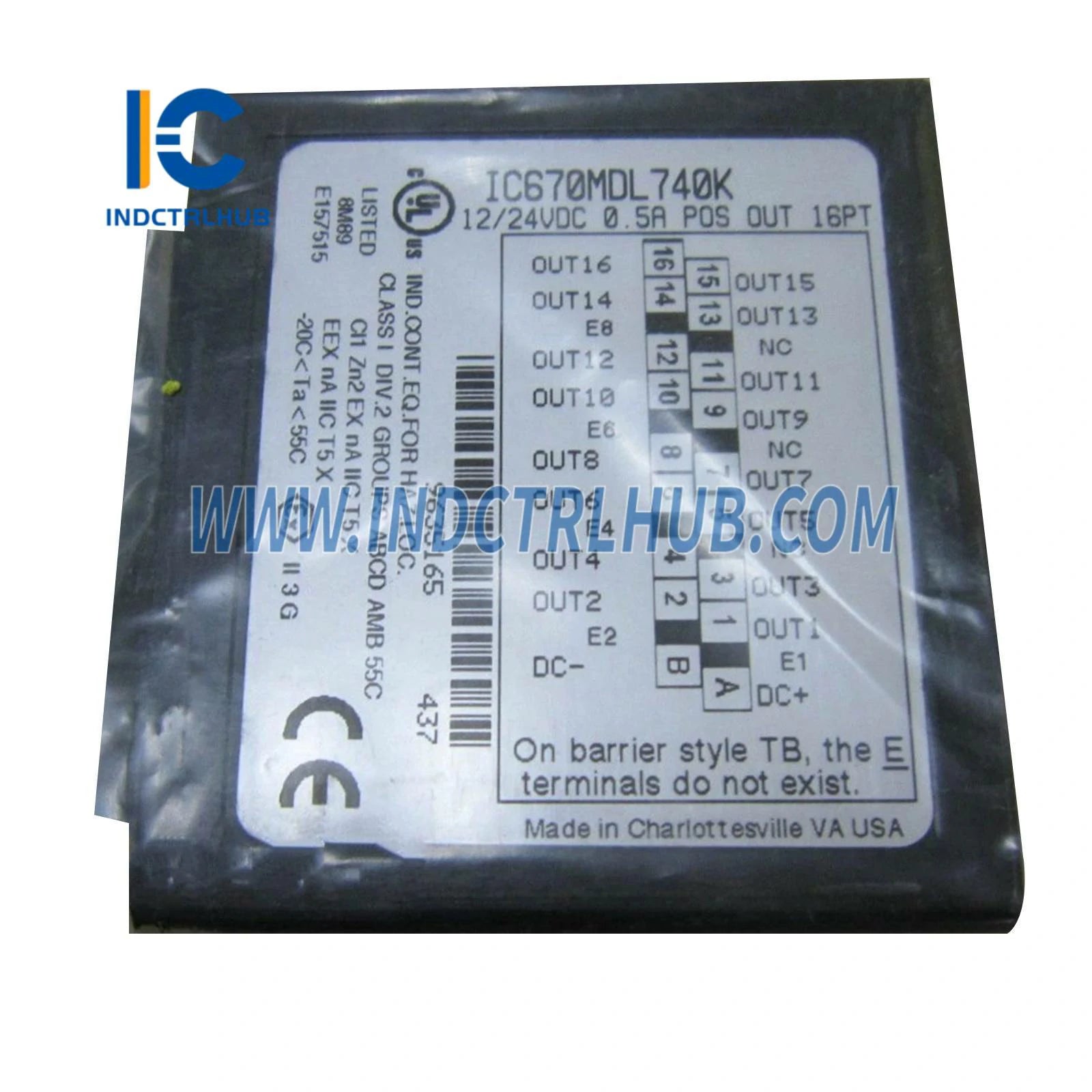 General Electric GE Fanuc IC670MDL740K 16-Point Discrete Output Module 24VDC 0.5A New Original Ready to ship