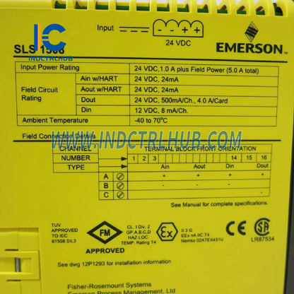 Emerson KJ2201X1-BA1 12P3162X122 SLS 1508 Logic Solver