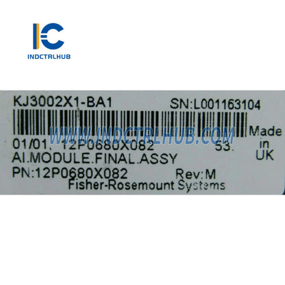 Emerson KJ3002X1-BA1 2-Wire AI 8-Channel 4-20mA HART Card