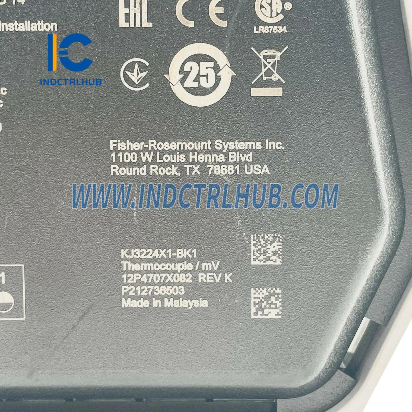 Module d'entrée thermocouple/mV Emerson KJ3224X1-BK1