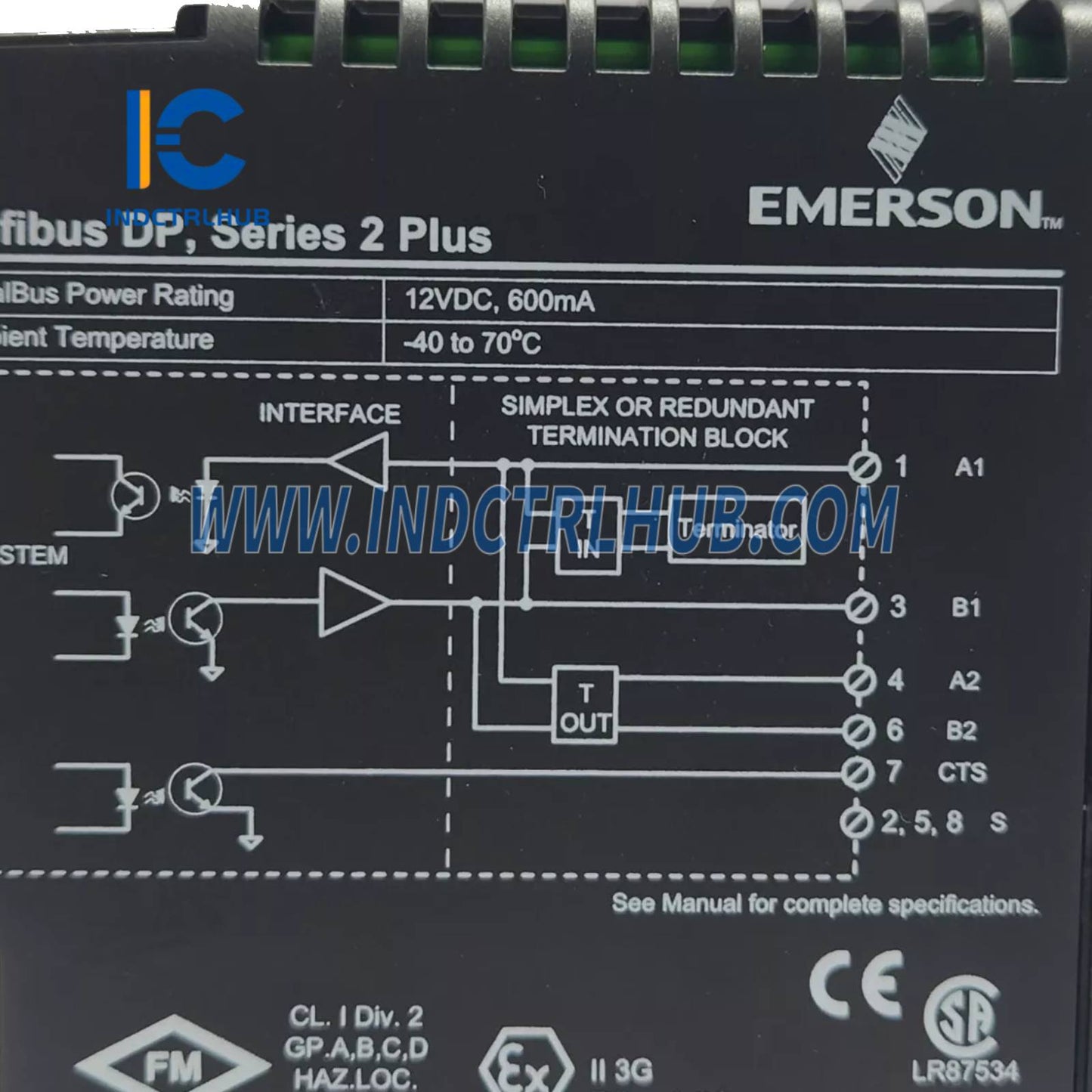 Emerson KJ3243X1-BB1 12P3994X052 Series 2 Plus Profibus DP Card