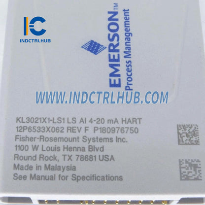 Emerson KL3021X1-LS1 4-20mA HART Analog Input Module with CHARM