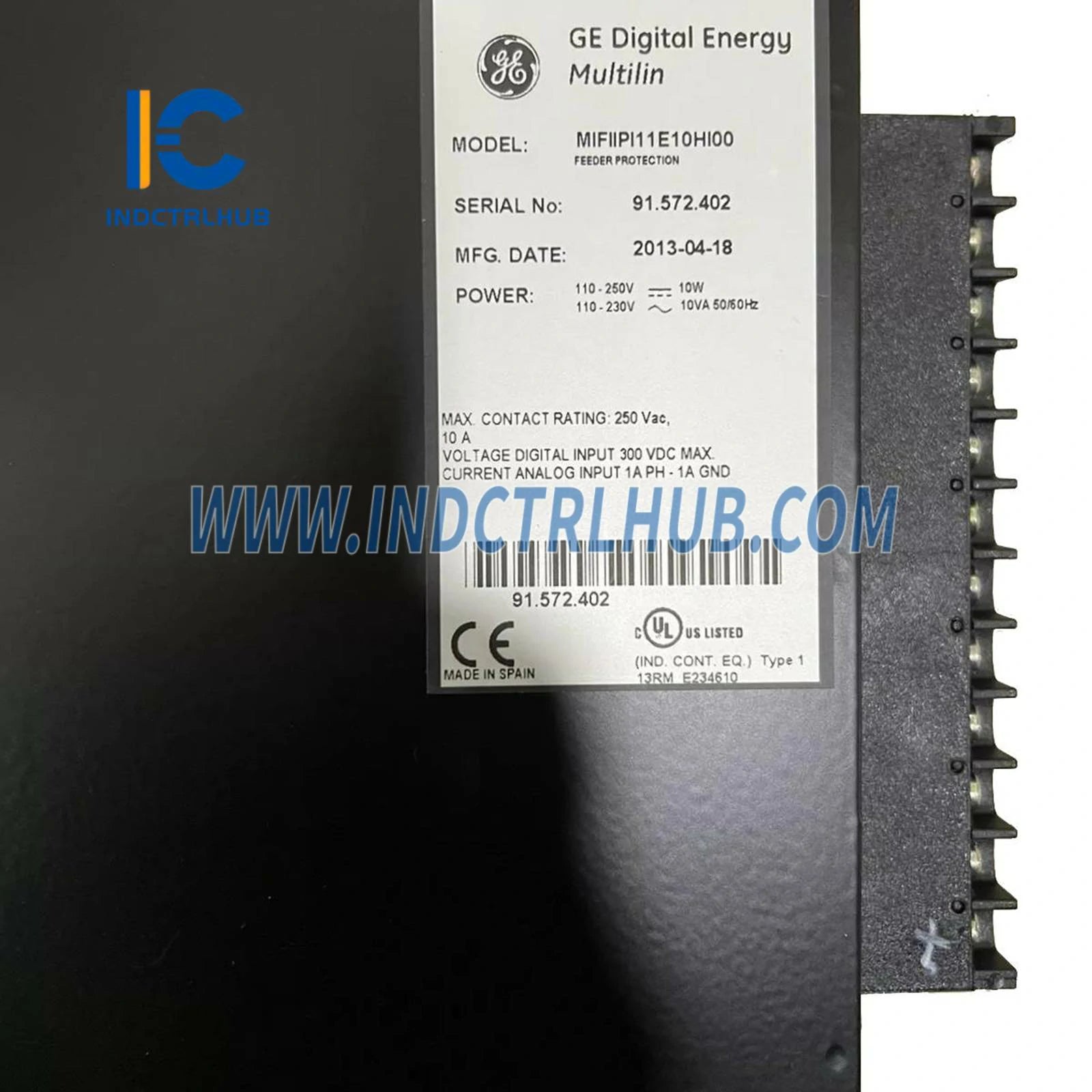 Authentic Nameplate and Serial Number for General Electric Factory Original Label