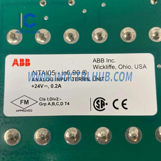 ABB NTAI05 Analog Input Termination Unit - New Original Component Detail & Interface