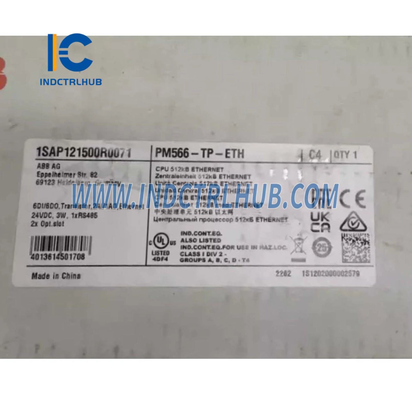 1SAP121500R0071 | ABB PM566-TP-ETH Програмируем логически контролер