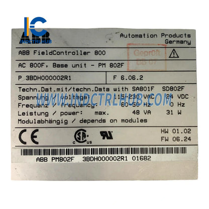 ABB PM802F 3BDH000002R1 AC 800M Processor Unit