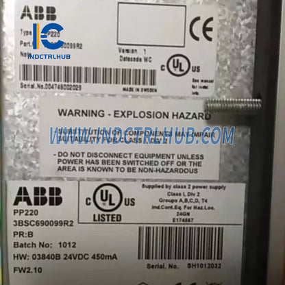 3BSC690099R1 | لوحة العمليات ABB PP220 220