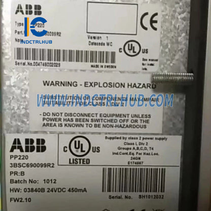 3BSC690099R1 | ABB PP220 Process Panel 220