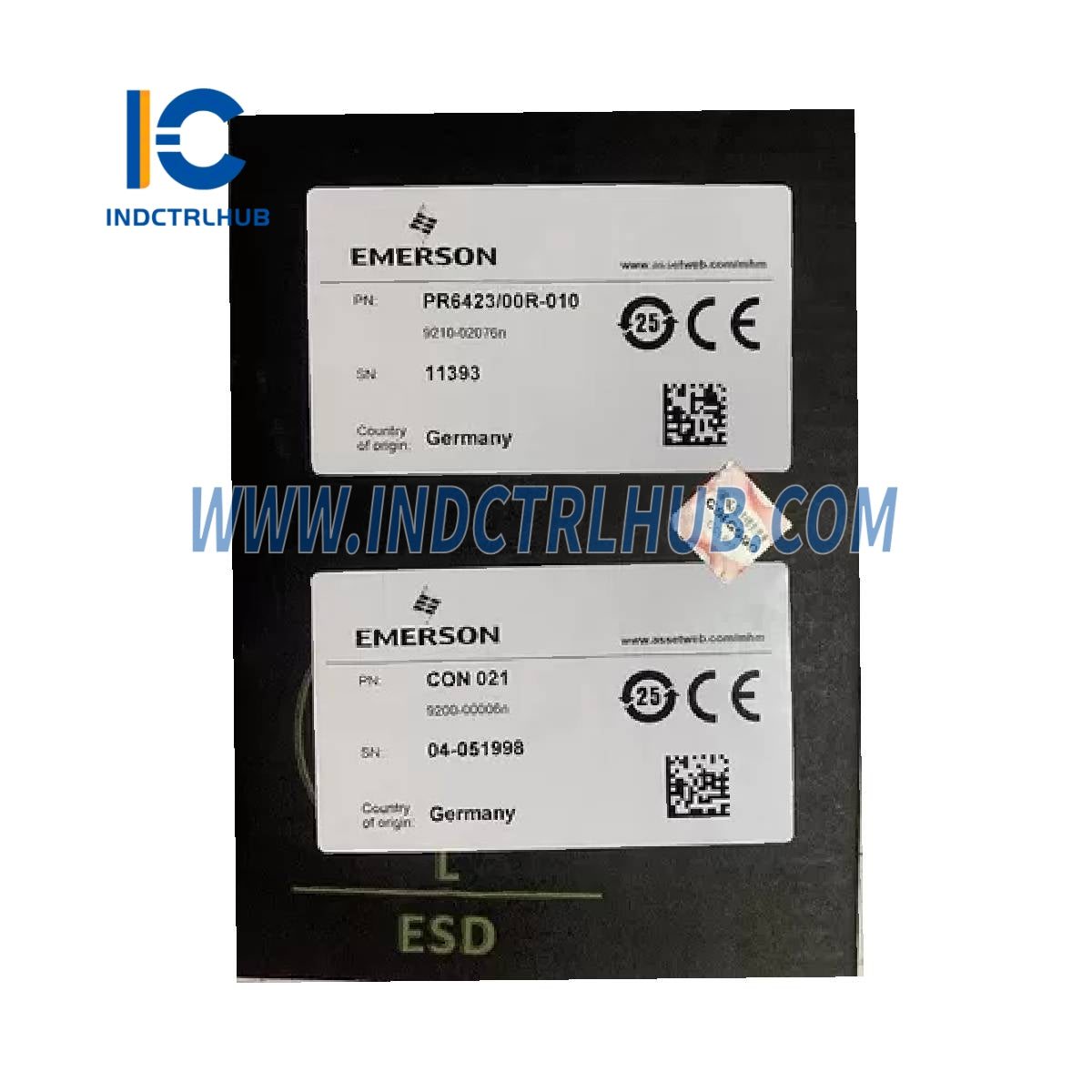 Emerson EPRO PR6423/00R-010+CON021 Eddy Current Signal Converter with Sensor