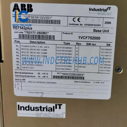 1VCF752000  | ABB REF542PLUS Ochrana a riadenie prívodu