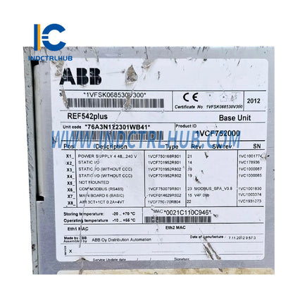 REF542PLUS | ABB 1VCF752000 HMI