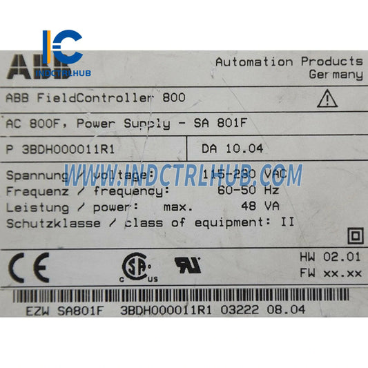 3BDH000011R1 | מודול כניסה אנלוגית ABB SA801F