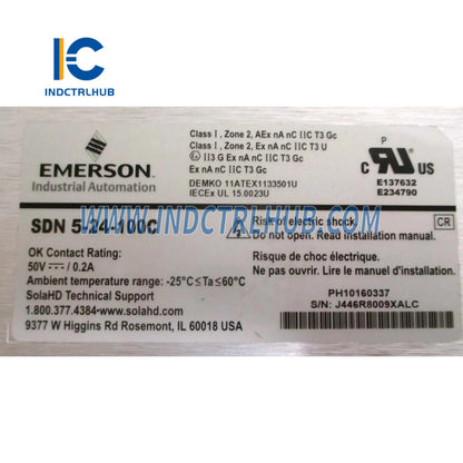 Emerson SDN5-24-100C 24V 5A DIN Rail Power Supply